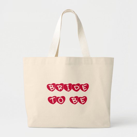Red Hearts Bride om te worden Grote Tote Bag (Voorkant)