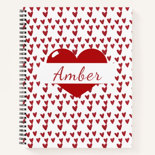 Red Hearts Bullet Journal Notitieboek (Voorkant)