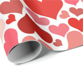 Red hearts cadeaupapier (Rol Hoek)