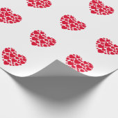 Red hearts cadeaupapier (Hoek)