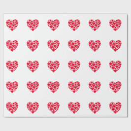 Red hearts cadeaupapier