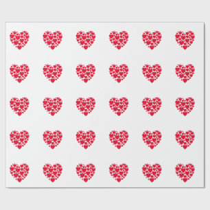 Red hearts cadeaupapier