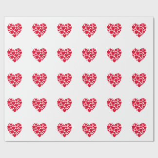 Red hearts cadeaupapier