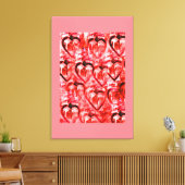 Red hearts canvas afdruk (Insitu (Woonkamer))