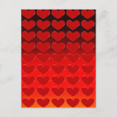 Red Hearts Charming Pop Art Love Briefkaart (Voorkant)