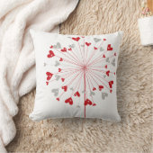 Red Hearts Dandelion Love Whimsical Cute Cushion Kussen (Deken)