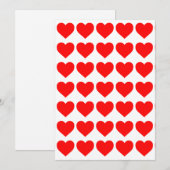 Red Hearts design patroon valentijn liefde Feestdagenkaart (Voorkant / Achterkant)