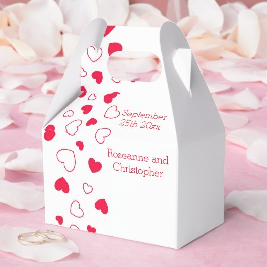 Red Hearts Design Valentijnsdag Wedding Bedankdoosjes (Huwelijk)