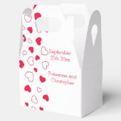 Red Hearts Design Valentijnsdag Wedding Bedankdoosjes (Geopend)