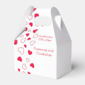 Red Hearts Design Valentijnsdag Wedding Bedankdoosjes (Voorkant Zijde)