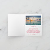 Red Hearts Design Valentijnsdag Wedding Bedankkaart (Binnen)