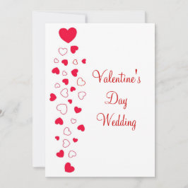 Red Hearts Design Valentijnsdag Wedding Kaart