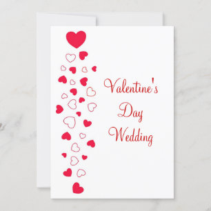 Red Hearts Design Valentijnsdag Wedding Kaart