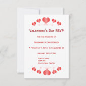 Red Hearts Design Valentijnsdag Wedding RSVP (Voorkant)