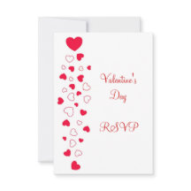 Red Hearts Design Valentijnsdag Wedding RSVP
