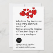 Red Hearts Employees Kantoor Logo Valentijnsdag Feestdagenkaart (Voorkant)