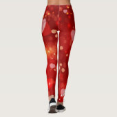 Red Hearts en Bokeh Leggings (Achterkant)