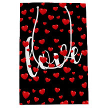 Red Hearts en Love On Black