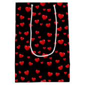 Red Hearts en Love On Black Medium Cadeauzakje (Achterkant)