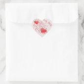 Red Hearts en Sparkles Only You Valentijn Hart Sticker (Tas)