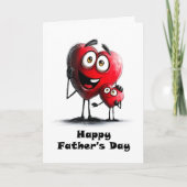Red Hearts Father’s Day Card Feestdagen Kaart (Voorkant)