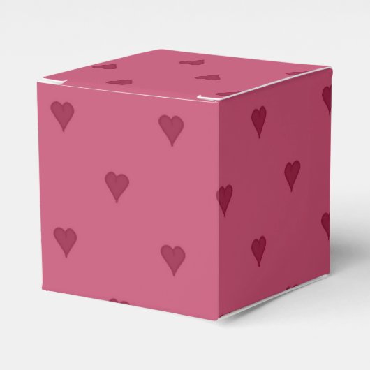 Red Hearts Favor Box Bedankdoosjes (Voorkant Zijde)