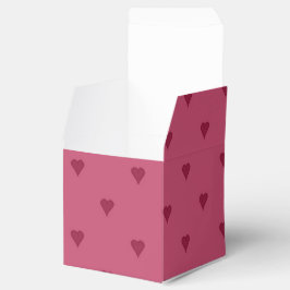 Red Hearts Favor Box Bedankdoosjes