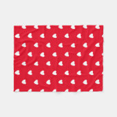 Red Hearts Fleece Blanket (Voorkant (Horizontaal))