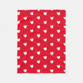 Red Hearts Fleece Blanket (Voorkant)