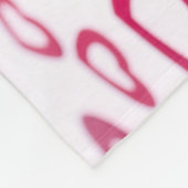 Red hearts fleece deken (Hoek)
