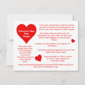 Red Hearts Fun Facts Valentijnsdag Card Feestdagenkaart (Voorkant)