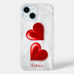 Red Hearts gepersonaliseerd iPhone 15 Case