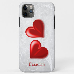 Red Hearts gepersonaliseerd Case-Mate iPhone Case