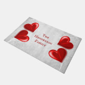 Red Hearts gepersonaliseerd deurmat (Schuin)