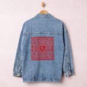 Red Hearts gepersonaliseerd Initiaal ontwerp Denim Jacket (Hangar)