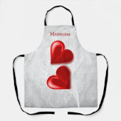 Red Hearts gepersonaliseerd Schort (Voorkant)