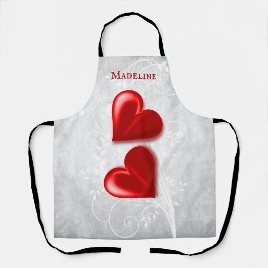 Red Hearts gepersonaliseerd Schort (Voorkant)