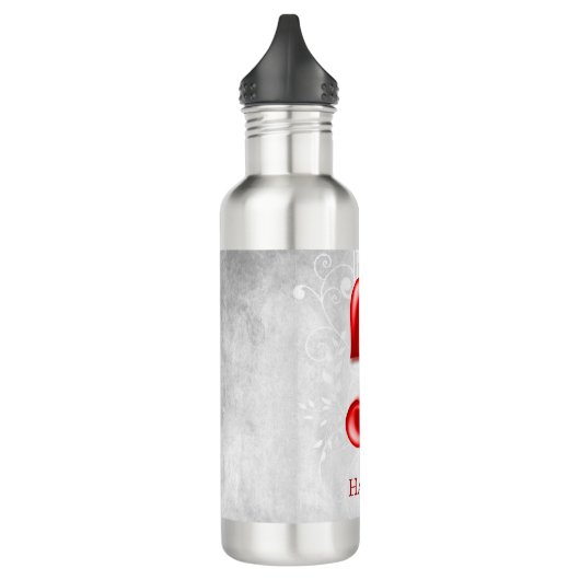 Red Hearts gepersonaliseerd Waterfles (Links)