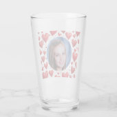 Red Hearts Geplande Foto gepersonaliseerd Glas (Achterkant)