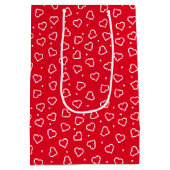 Red Hearts Gift Bag Medium Cadeauzakje (Achterkant)