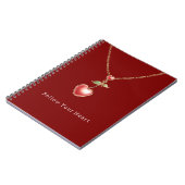 Red Hearts Gold Necklace Notitieboek (Linkerzijde)
