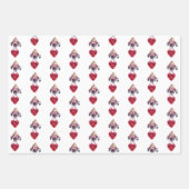 Red Hearts Great Dane Hondenliefhebber Valentijns  Inpakpapier Vel (Voorkant 3)