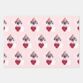 Red Hearts Great Dane Hondenliefhebber Valentijns  Inpakpapier Vel (Voorkant 2)