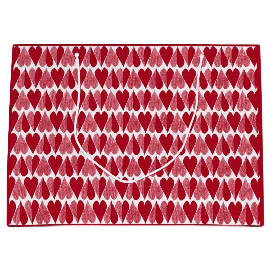Red hearts groot cadeauzakje (Voorkant)