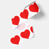Red hearts grosgrain lint (Achterkant)