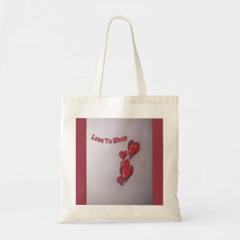 Red Hearts Hanging Tote Bag