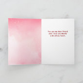 Red Hearts Happy Galentine's Day Vrienden Feestdagen Kaart (Binnen)