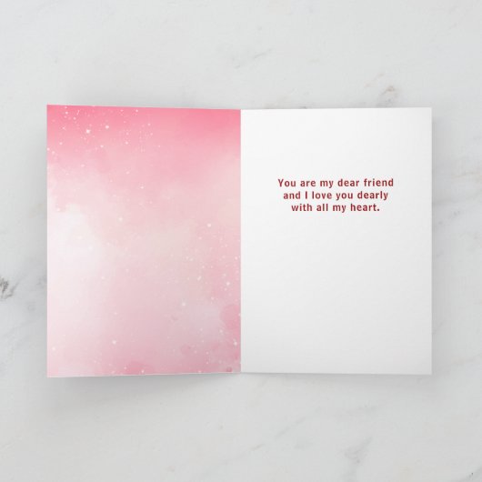 Red Hearts Happy Galentine's Day Vrienden Feestdagen Kaart (Binnen)