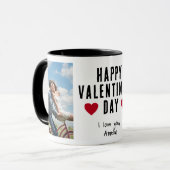 Red Hearts Happy Valentine's Day Boyvriend 2 Foto Mok (Voorkant links)