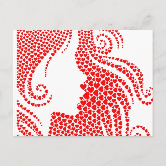 Red Hearts Happy Valentine's Day Briefkaart (Voorkant)